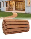 VEVOR 8 ft L x 17 in W Curved Wooden Garden Pathway Roll Out Garden Walkway