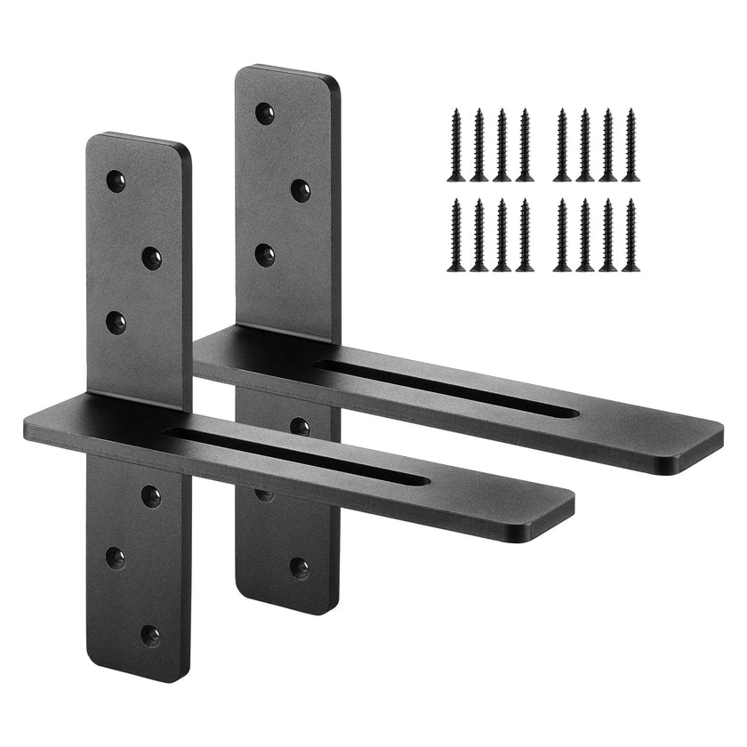 VEVOR 2 Pcs Shelf Brackets 12 inch / 304.8 mm Heavy Duty Floating Shelf Brackets