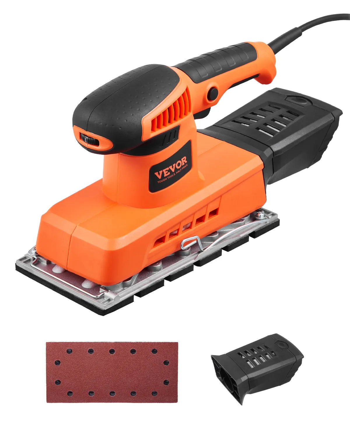 VEVOR 1/2 Sheet Sander 320W Max 12000 RPM Sheet Finishing Sander for Woodworking