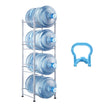 VEVOR 4 Tiers Water Jug Holder Single Row Water Bottle Rack for 4 Bottles Silver