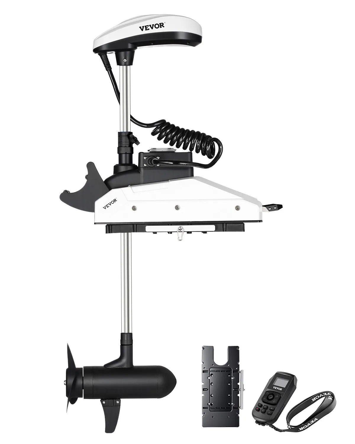 VEVOR 55lb 12V Thrust Electric Trolling Motor Saltwater Boat Engine 54