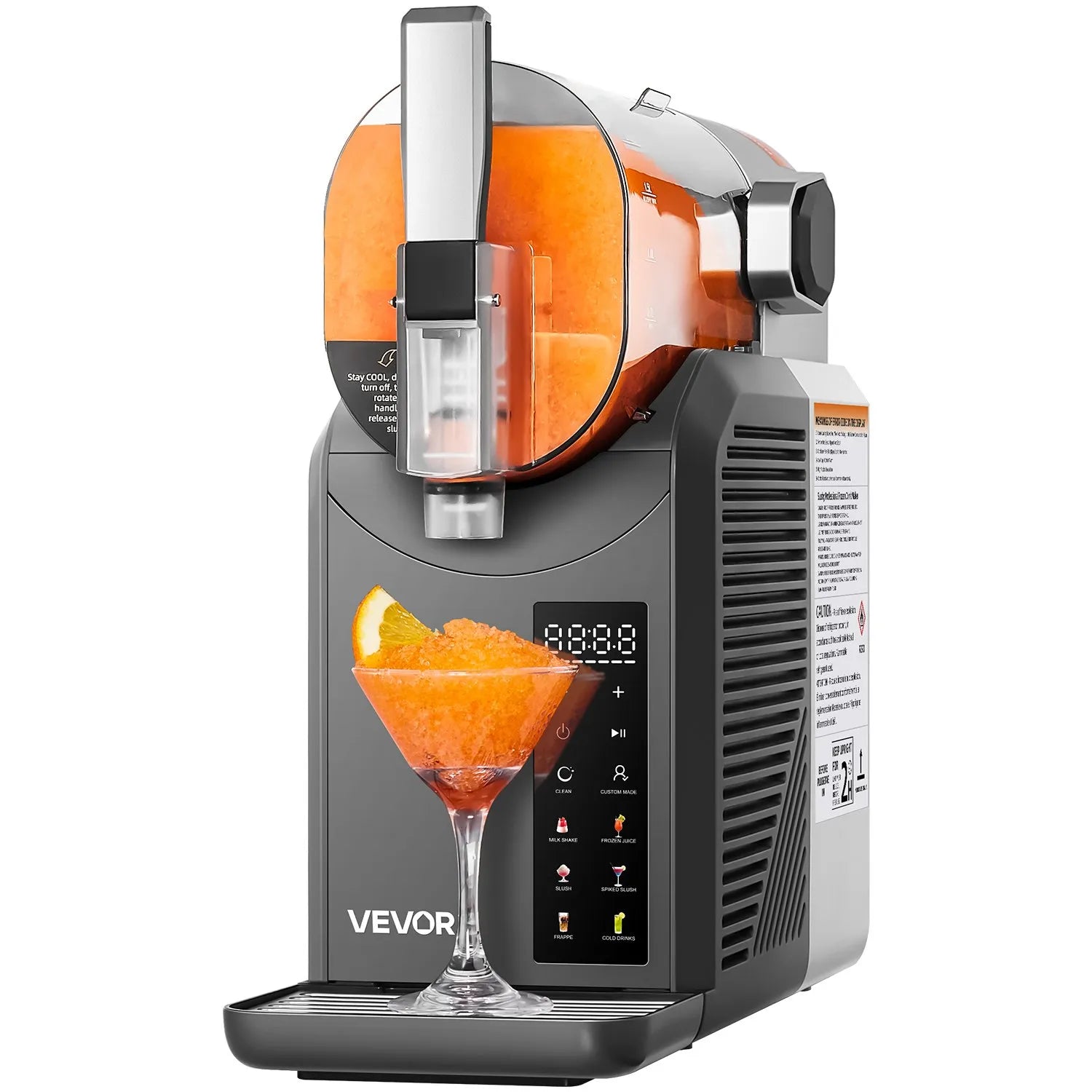VEVOR 2L Slushy Machine No Ice Needed Frozen Drink Maker 6 Preset Programs Home