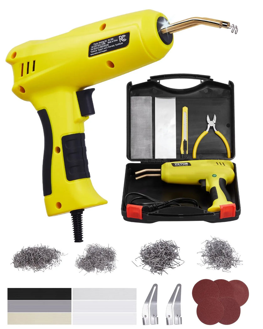 Plastic Welder 220W Plastic Welder Gun Kit with 800 Staples & 56 Rods