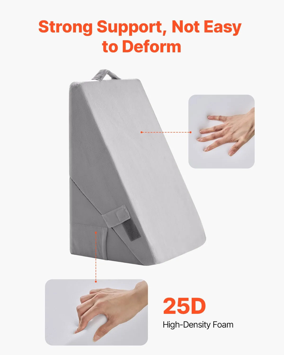 VEVOR Orthopedic Bed Wedge Pillow Adjustable Washable for Back Leg Neck Sleeping