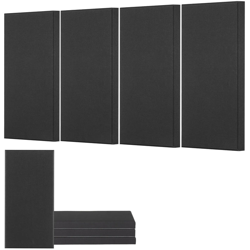 VEVOR 4 PCS Acoustic Wall Panels 2 in Thick 23.6 x 11.8 in Self-adhesive Black