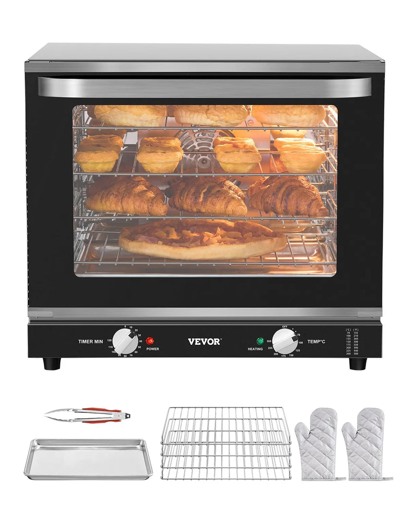 VEVOR 66L Commercial Countertop Oven 2800W Electric Toaster Oven Stainless Steel