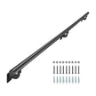 VEVOR 6ft Wall Mounted Stair Handrail Black Aluminum Indoor Outdoor Railing