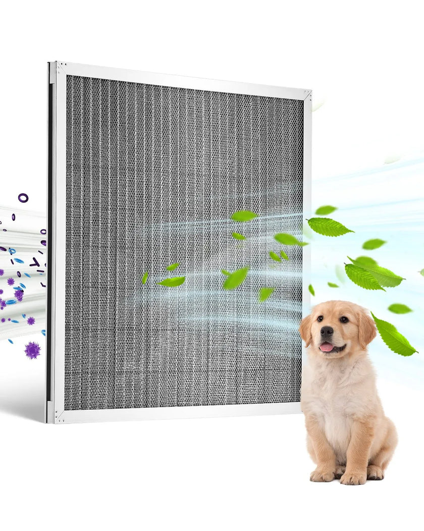 VEVOR 20x20x1 Aluminum Electrostatic Air Filter MERV 8 Actual 19.75x19.75x0.82