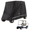 VEVOR 4 Passenger Golf Cart Cover, 600D Polyester Full Cover, Universal Fits for Most Brand Club Car Covers, Waterproof, Sunproof, and Dustproof Outdoor Golf Cart Cover with Three Zipper Doors, Black