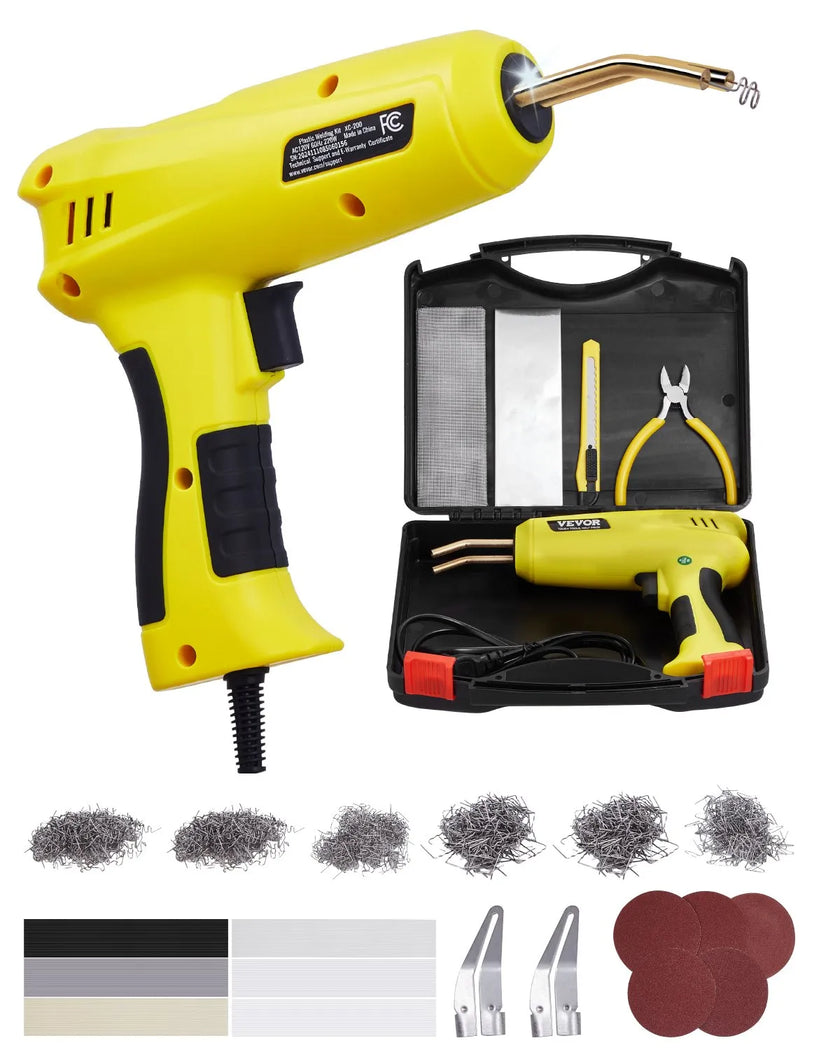 Plastic Welder 220W Plastic Welder Gun Kit with 1200 Staples & 76 Rods