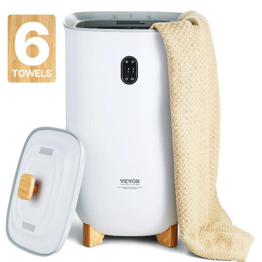 VEVOR 35L Large Towel Warmer Bucket with LED Screen Drying Fuction & Timer White