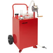 VEVOR 20 Gallon Fuel Caddy Gasoline & Diesel Fuel Tank with Manual Pump Red
