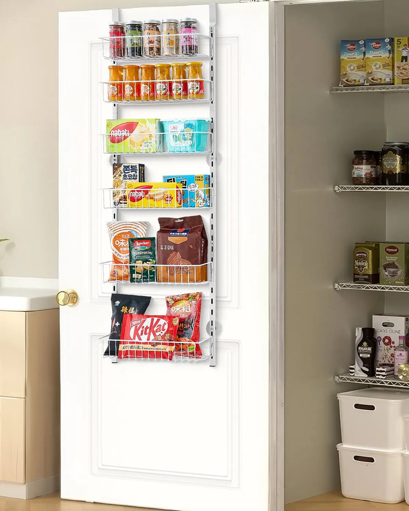 VEVOR 6-Tier Over the Door Pantry Organizer Hanging Storage Rack Adjustable