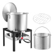VEVOR 80 Qt Seafood Boiling Kit with Strainer Outdoor Crab Crawfish Cooking Pot