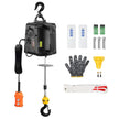 VEVOR 3-in-1 Electric Hoist Winch, 1100 lbs 1500W Portable Power Winch Crane, 22.9 ft Lifting Height, 13 ft/min with Wired and Wireless Remote Control, for Garage, Warehouse, Factory Lifting Towing