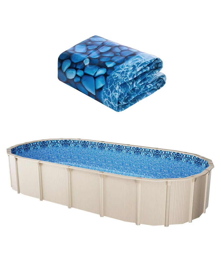 VEVOR Oval Pool Liner 15x30ft Overlap Style Pool Liner 54in Wall Height