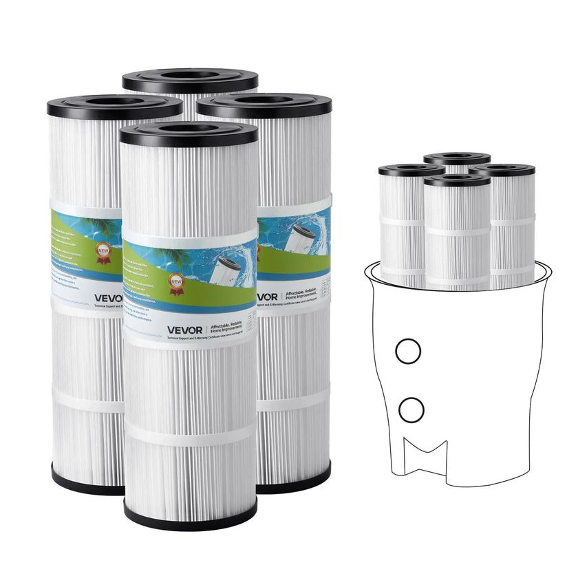 VEVOR 4 x 80 Sq. Ft Hot Tub Spa Pool Filter Cartridge Compatible Pentair CCP320