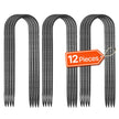 VEVOR 10-Inch 12 Pack Rebar Stakes Heavy Duty U Shape Galvanized Ground Anchors