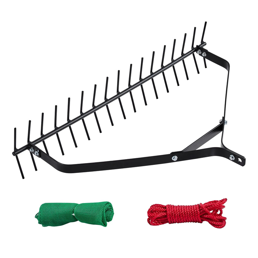VEVOR 32x6.3 in Pond Aquatic Weed Rake Double-Sided Lake Weed Rake 30ft Rope