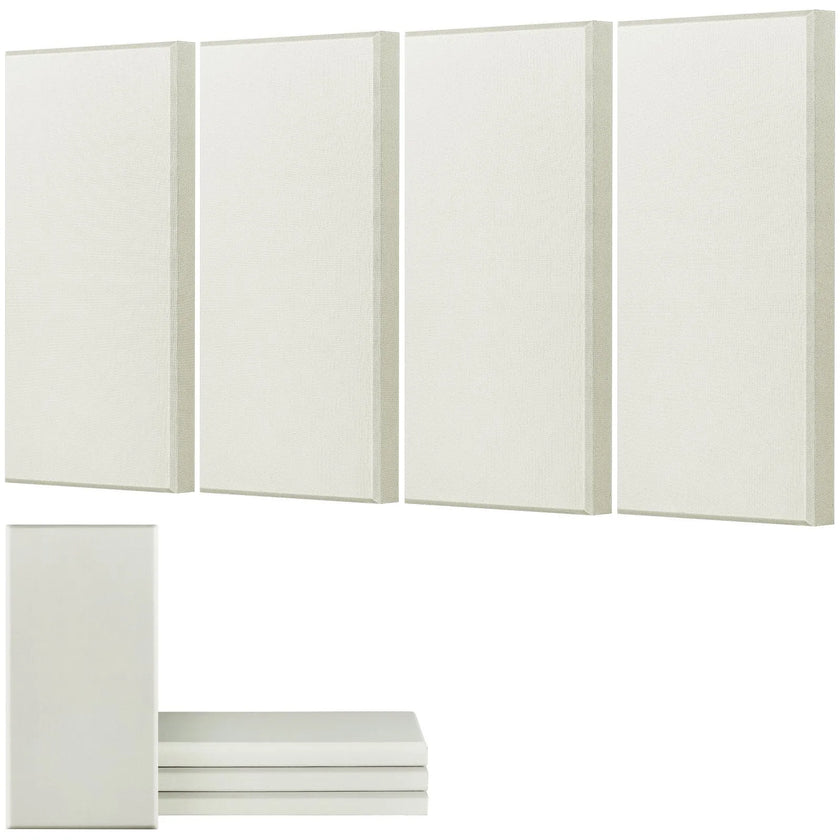 VEVOR 4 PCS Acoustic Wall Panels 2 in Thick 23.6 x 11.8 in Self-adhesive Beige
