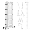 VEVOR Multi-Purpose Folding Ladder 7-in-1 5 Step 19ft Reach Height Metal