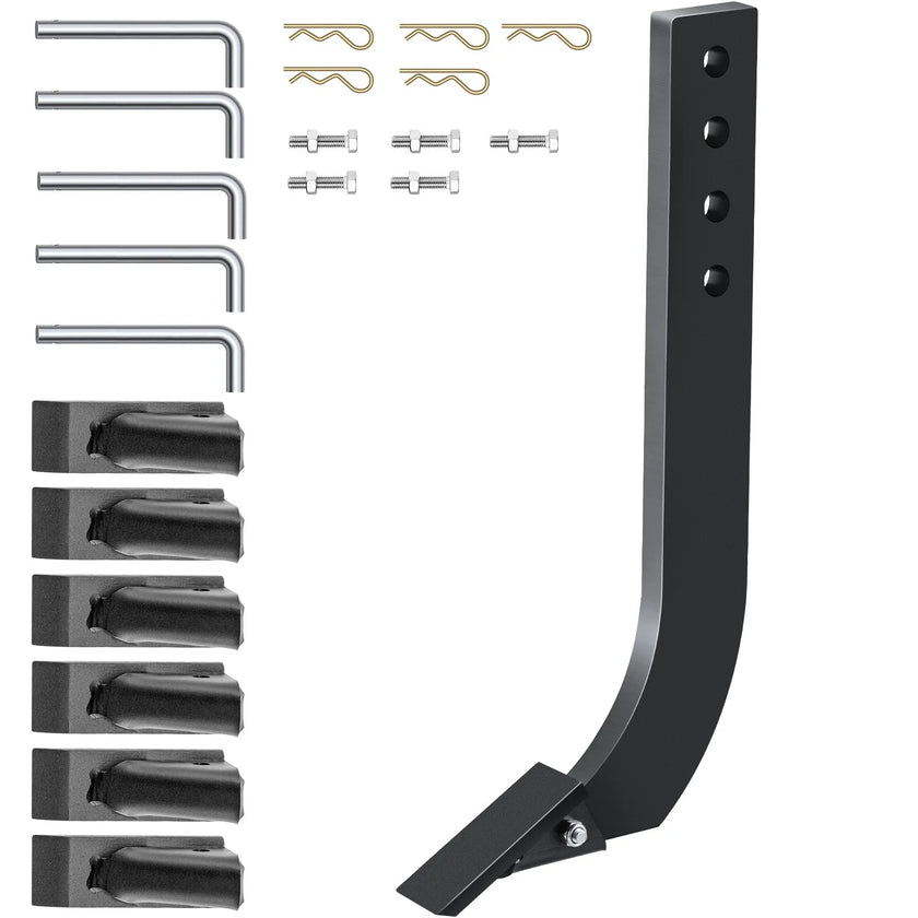 VEVOR 18'' Box Blade Shank Scarifier Shanks Teeth 4 Holes Box Scraper Shank 5pcs