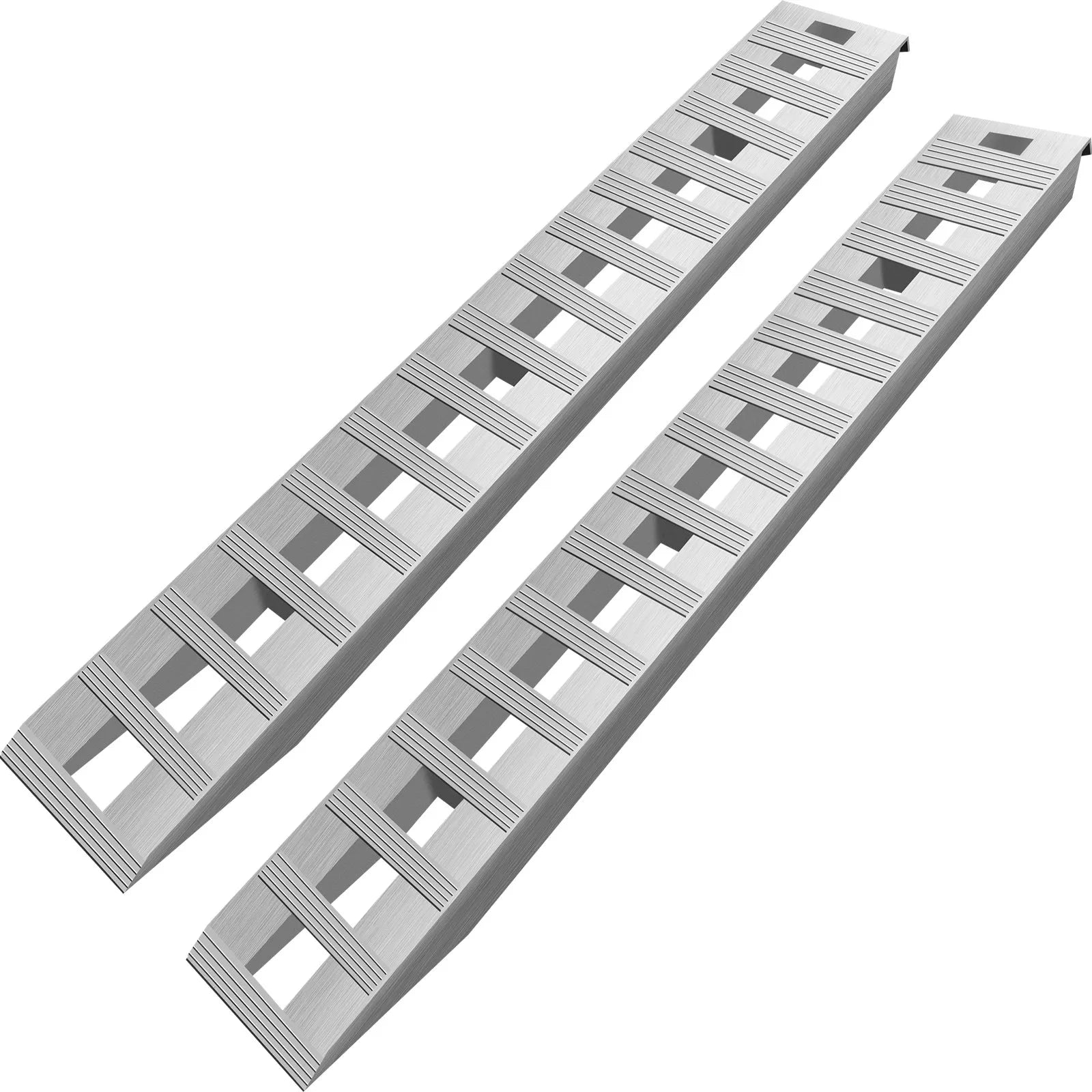VEVOR 213 x 36 cm Aluminum Ramps 6000Lbs Car Trailer Truck Hook End 1 Pair Ramps