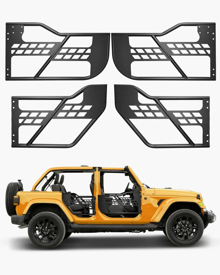 VEVOR 4-Door Jeep Tube Doors Jeep Tubular Door for 2018-2024 Jeep Wrangler JL