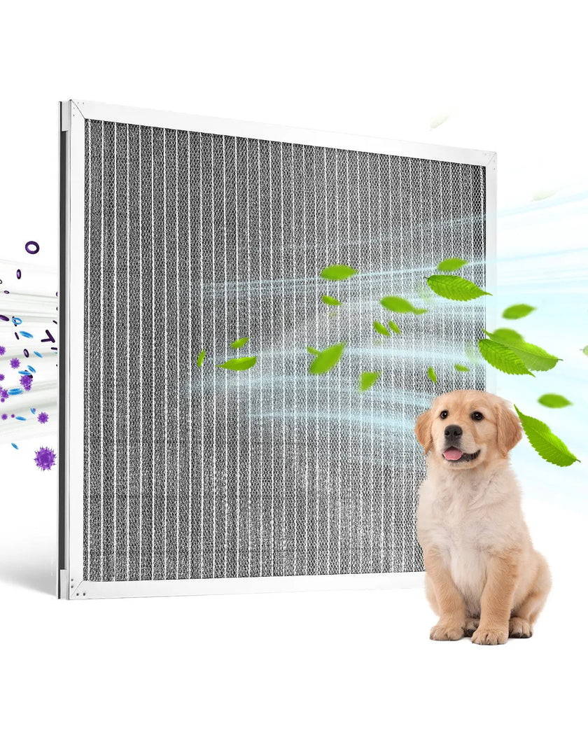 VEVOR 20x25x1 Aluminum Electrostatic Air Filter MERV 8 Actual 19.75x24.65x0.82