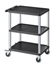 VEVOR 3-shelf Utility Cart 300 lbs 27.6 x 18.1-inch Service Cart with Wheels