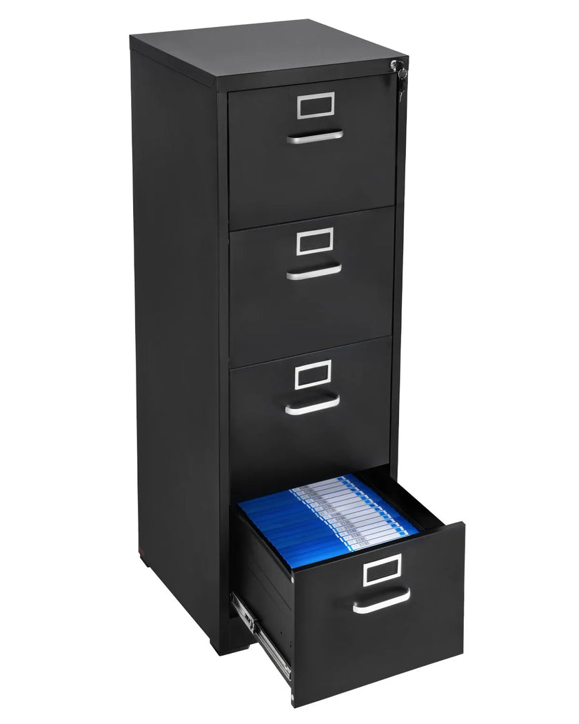 VEVOR 4 Drawer File Cabinet Metal Vertical Cabinet with Lock for Home Office