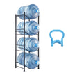 VEVOR 4 Tiers Water Jug Holder Single Row Water Bottle Rack for 4 Bottles Black