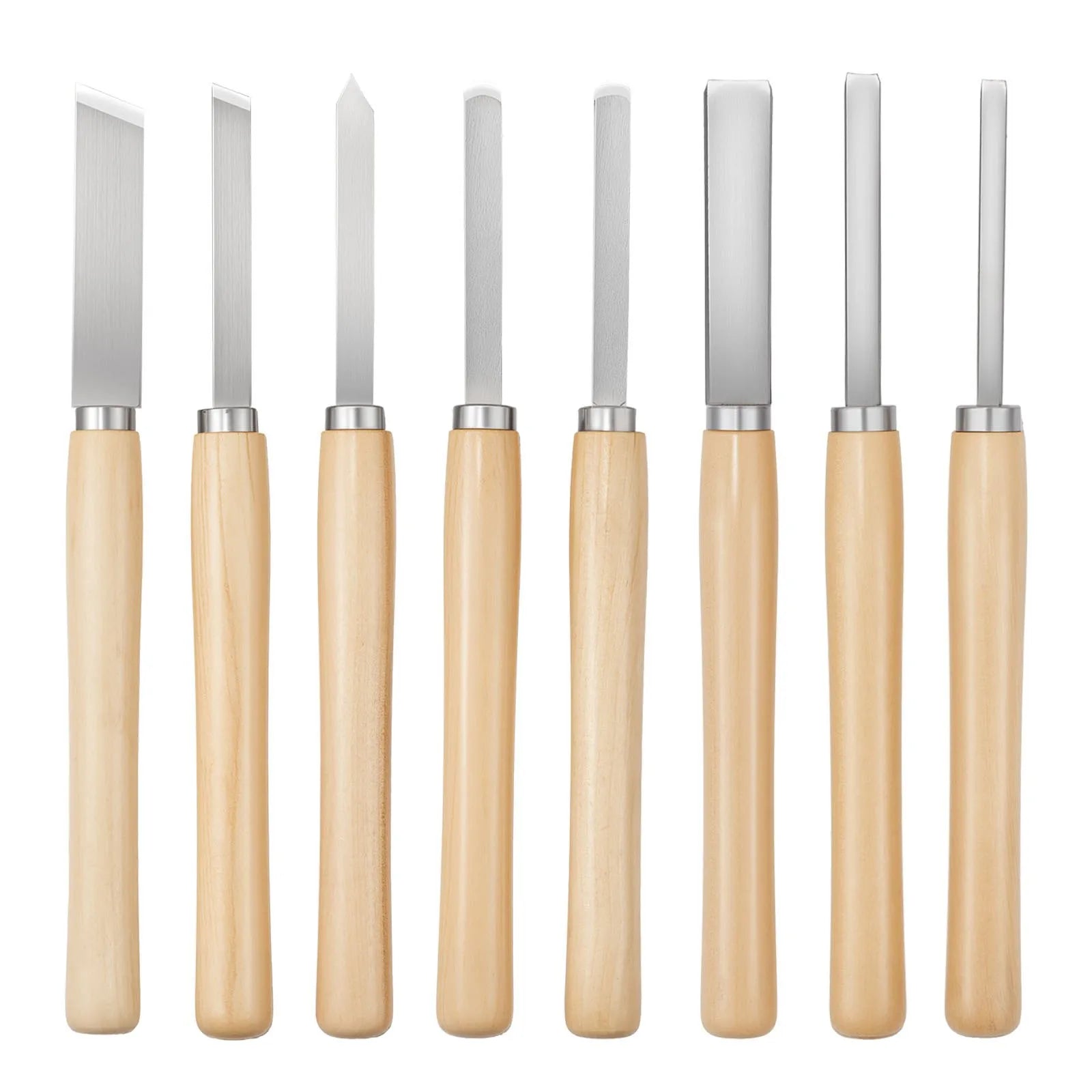 VEVOR 8PCS Wood Lathe Chisel Set Woodturning Tools Steel Blades Lathe Finisher