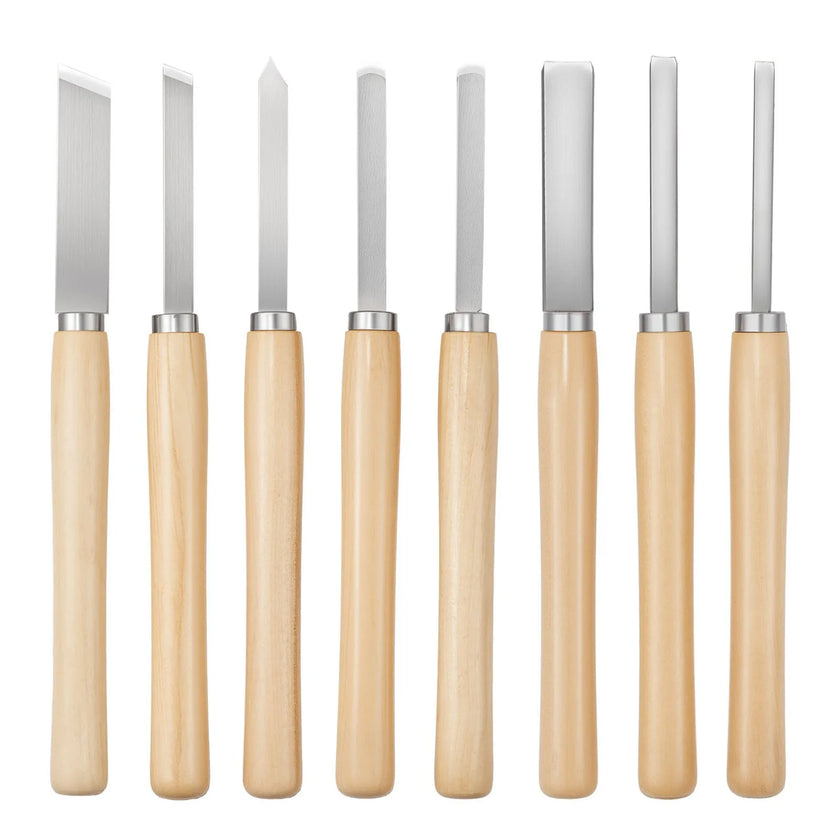 VEVOR 8PCS Wood Lathe Chisel Set Woodturning Tools Steel Blades Lathe Finisher