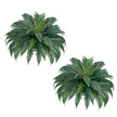 VEVOR 2Pcs Artificial Boston Ferns Plastic Fern 50 Branches Indoor Outdoor Decor