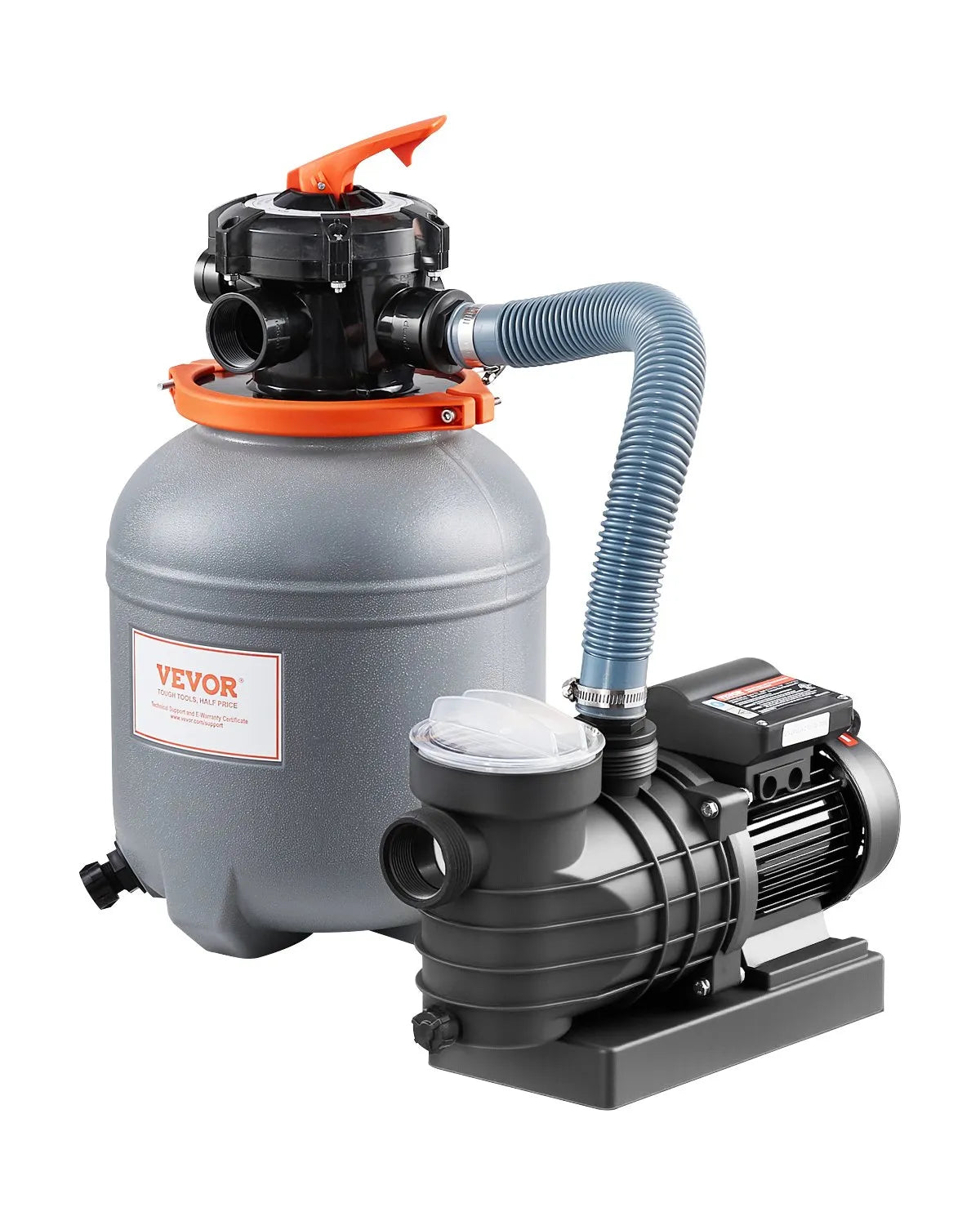 VEVOR 12 in Sand Filter Pump for Above Ground Swimming Pools 1/3 HP 2650 GPH