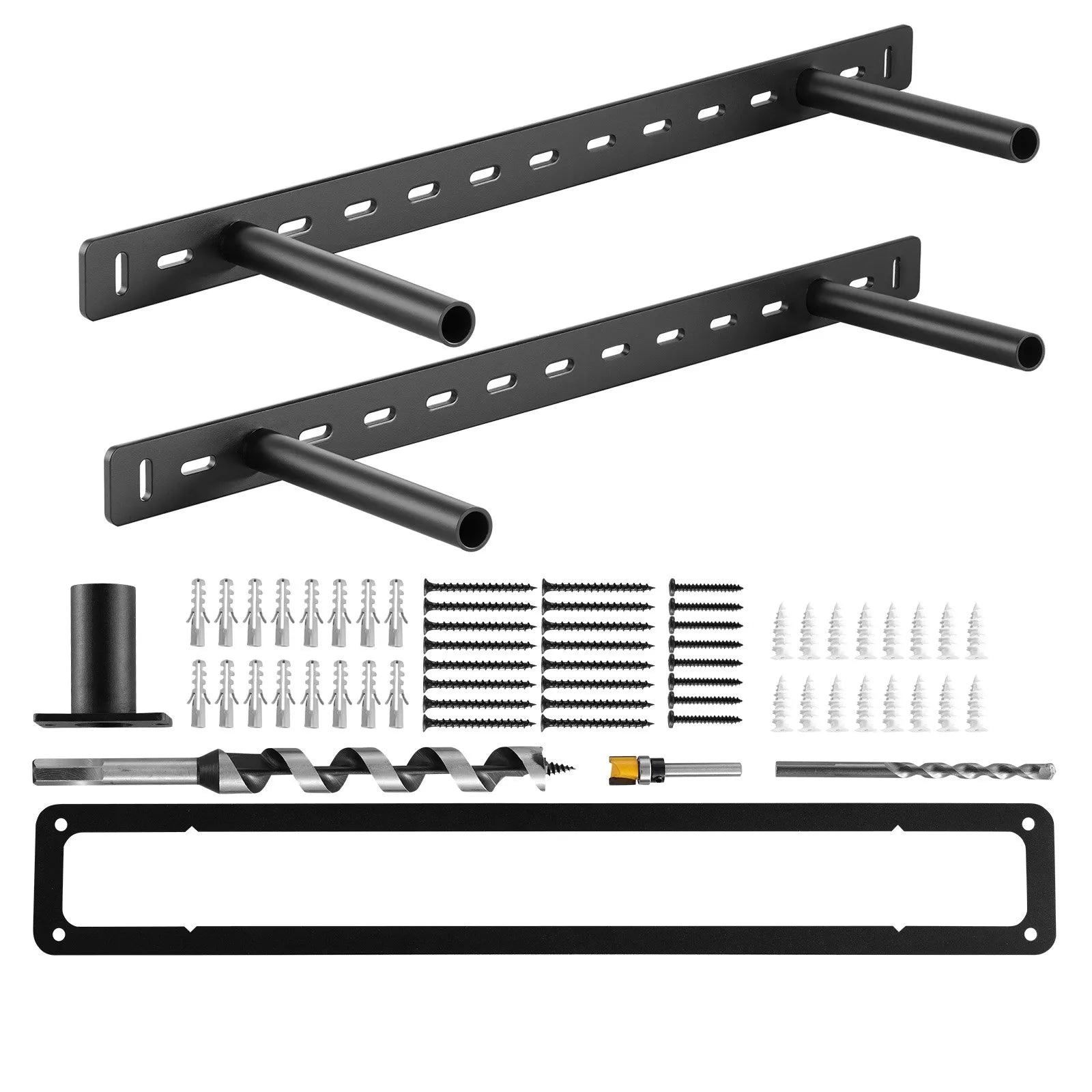 VEVOR 2 Pcs Shelf Bracket 22 inch / 558.4 mm Heavy Duty Floating Shelf Brackets