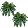VEVOR 2Pcs Artificial Boston Ferns Plastic Fern 35 Branches Indoor Outdoor Decor