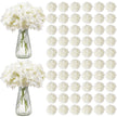 VEVOR 205 Pcs Artificial Silk Hydrangea Flowers 9.8 In Bouquet Arrangement White