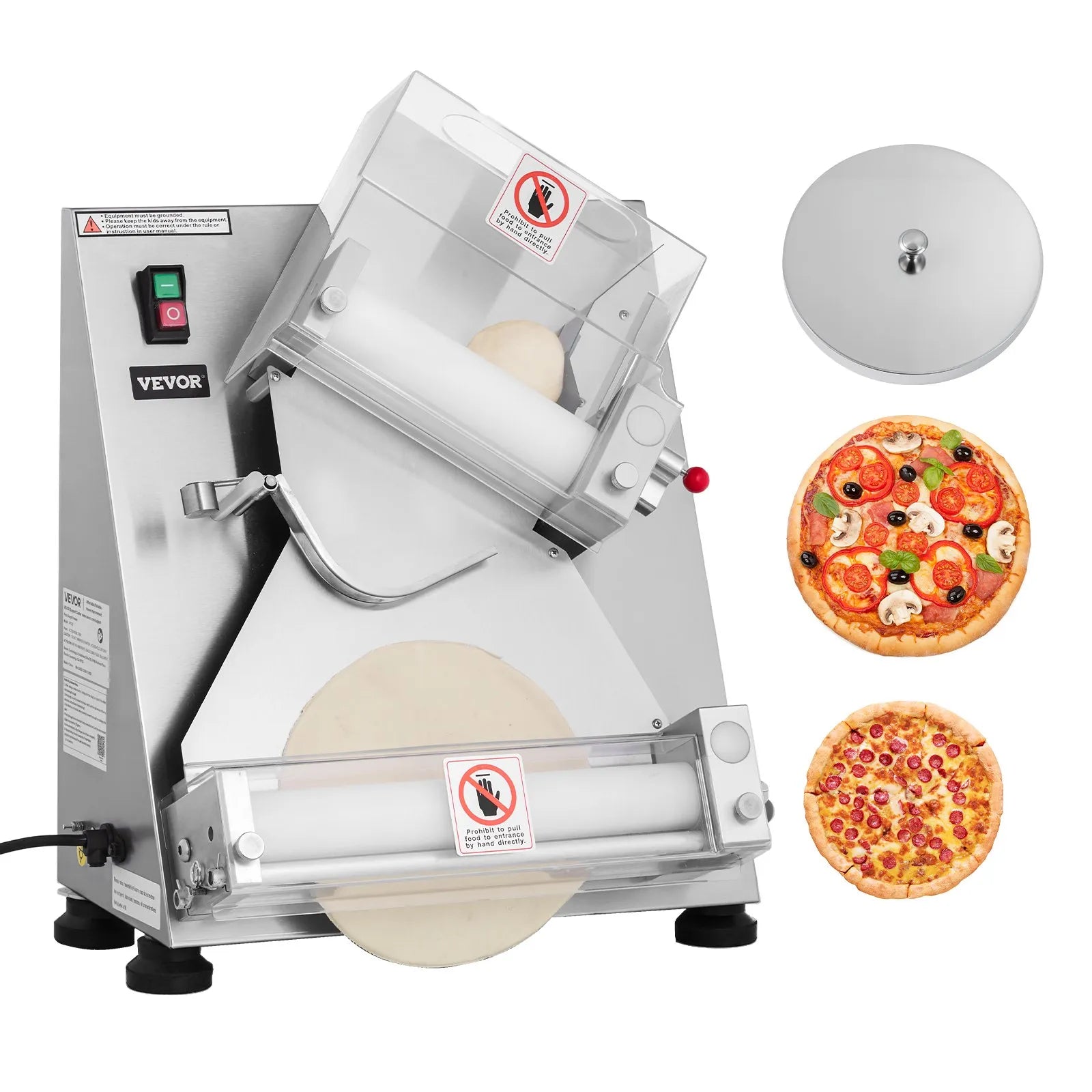 VEVOR 14 Inch Pizza Dough Roller Sheeter Automatic Commercial Dough Press 370W