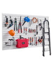 VEVOR 8 x 4 ft Slat Wall Paneling PVC White Garage Slatwall with Accessories