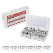 VEVOR 64 PCS BSPP Hydraulic Fitting Galvanized Cap & Plug Assortment Adapter Kit