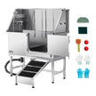 VEVOR 50 Inch Dog Grooming Bath Tub Stainless Steel w Ramp Water Filter