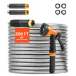 VEVOR 200ft Metal Garden Hose Stainless Steel Water Hose Lightweight No Kink