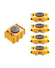 VEVOR 4PCS Machinery Skate Dolly, 26455LBS/12T Industrial Machinery Mover, Heavy Duty Carbon Steel Machinery Moving Skate & 4 Carbon Steel Wheels and 360° Rotation Non-Slip Cap for Warehouse, Factory