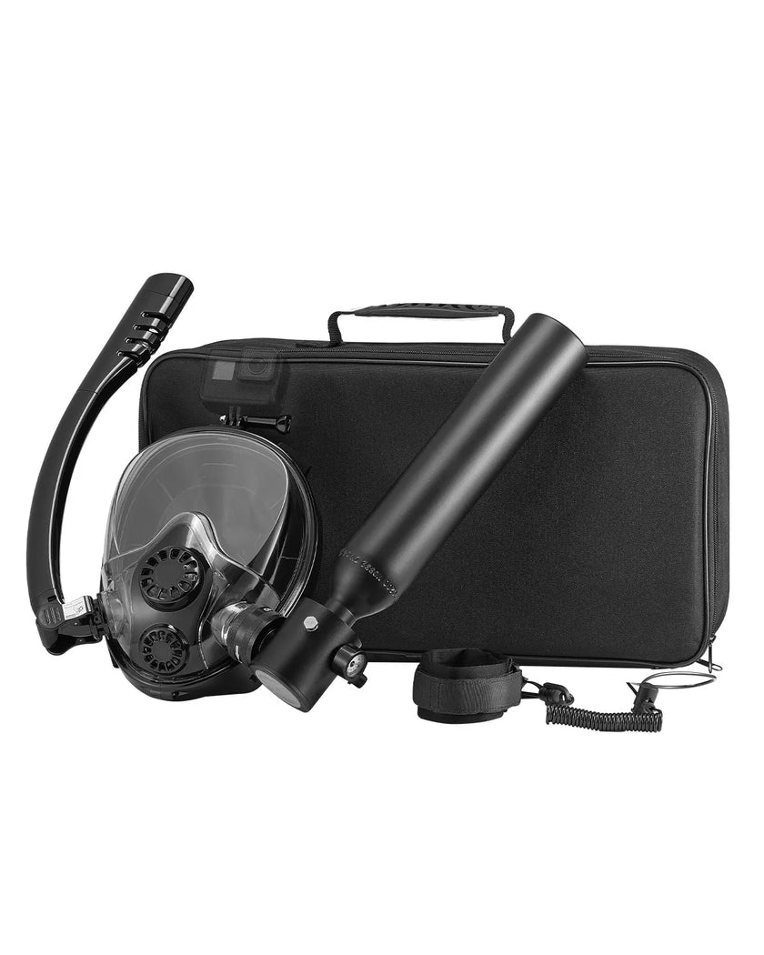 VEVOR 0.5L Scuba Tank 98.43 ft Diving Depth Lung Tank Kit with Snorkel Mask