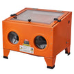 VEVOR 25 Gallon Sandblasting Cabinet, 40-120PSI Portable Benchtop Sand Blasting Cabinet, Heavy Duty Steel Sand Blaster with Blasting Gun & 4 Ceramic Nozzles for Paint, Stain, Rust Removal