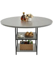VEVOR 47 in Round Dining Table Wood Kitchen Table for 2-4 Person (Only Table)