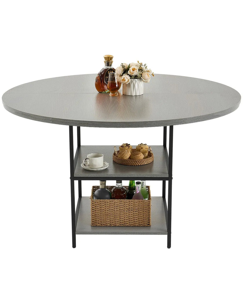 VEVOR 47 in Round Dining Table Wood Kitchen Table for 2-4 Person (Only Table)