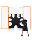 VEVOR 12x9 ft 3-IN-1 Lacrosse Goal Net with Backstop Target Rebounder Equipment